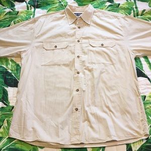 Reel Legends Short Sleeve Cream Shirt Size M